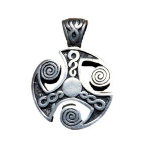 Vintage Celtic pendant, Irish or Scottish, silver tone